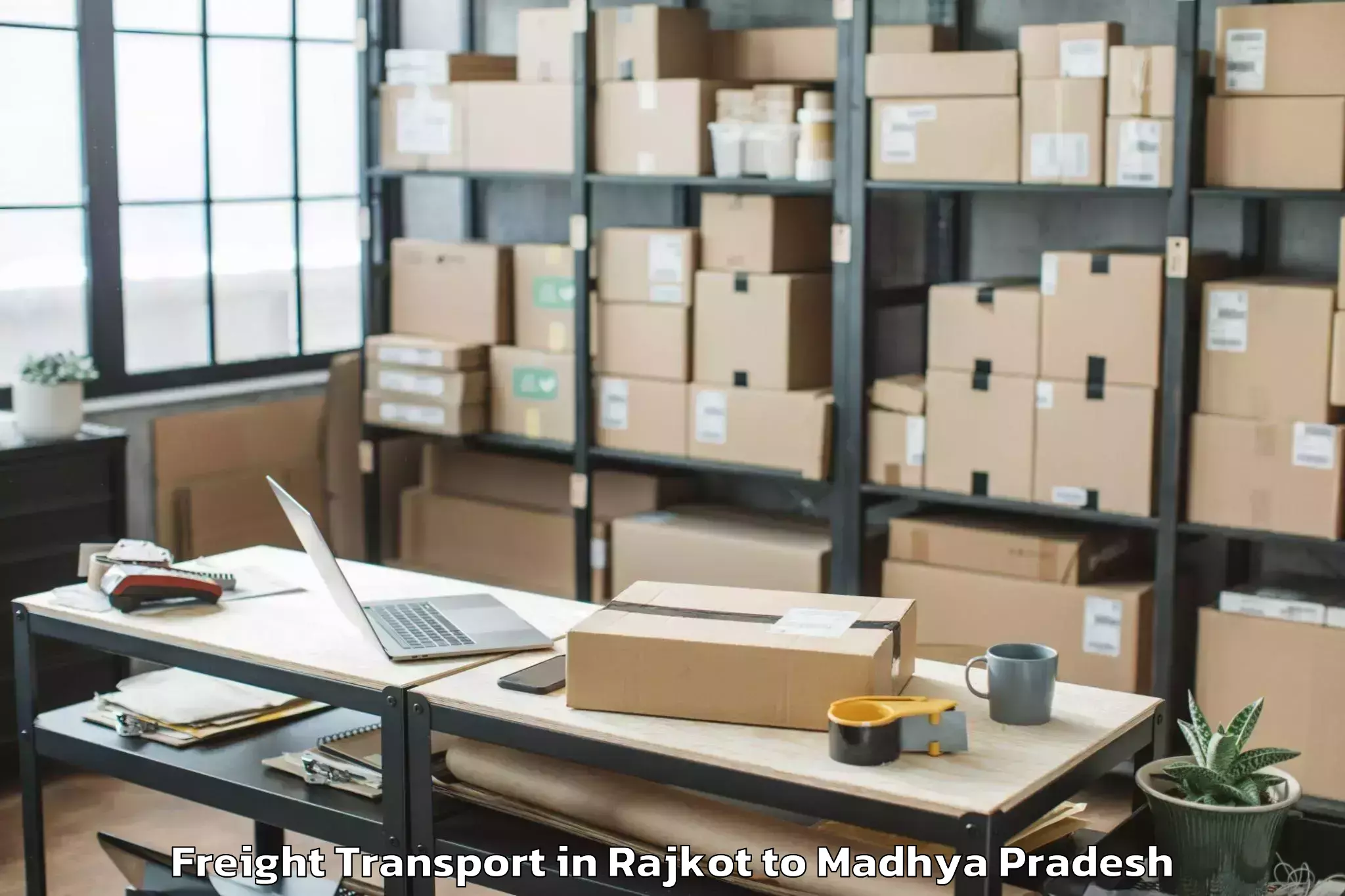 Discover Rajkot to Makhanlal Chaturvedi Rashtriya Freight Transport